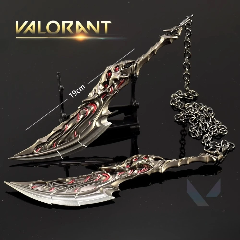 19 ซม.Valorant อาวุธ Chaosfire ใบมีดเกมโลหะระยะประชิดเทรนเนอร์อาวุธรุ่นเครื่องประดับหัตถกรรมของขวัญของเล่นคอลเลกชัน