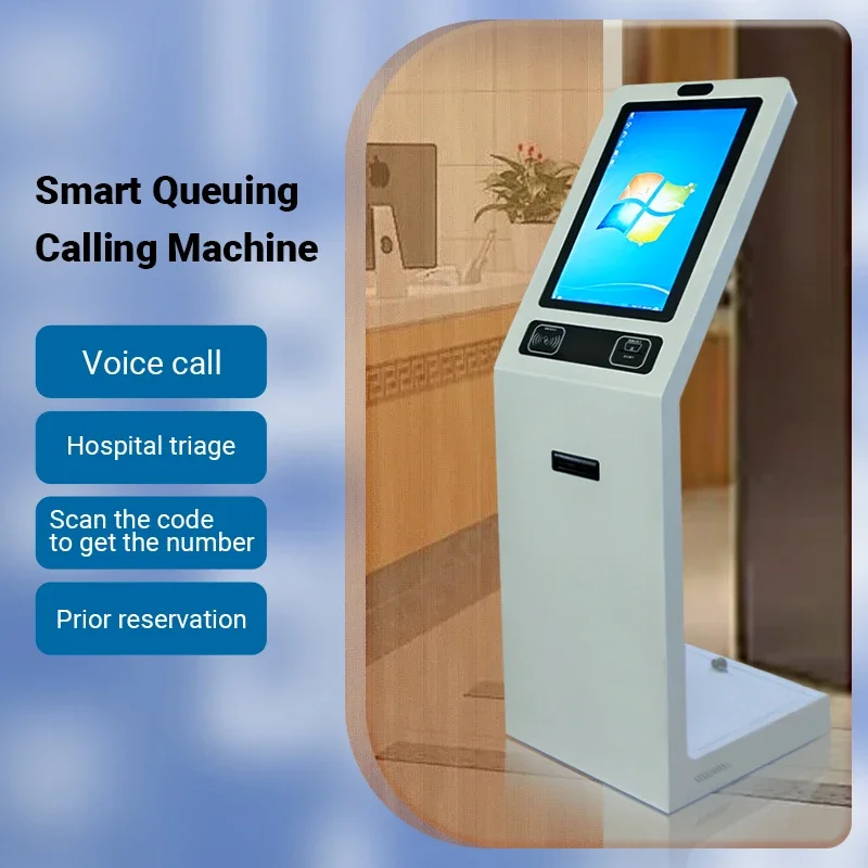 Custom Solution Stand Intelligent Self Service Touch Scanner Printer Screen Bank Hospital Clinic Cinema Queue Management Kiosk