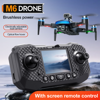 Bexine M6 Drone With Colorful Light Screen Control Professional 4K HD Dual Camera Brushless Obstacle Avoidance Rc Dron Gift