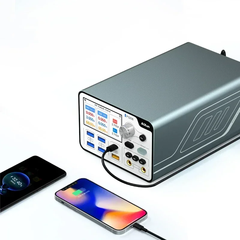 AIXUN P3208 Smart Regulated Power Supply for iPhone 6-14 Pro Max Phone Short Circuit Detector Battery Fast Charging Board
