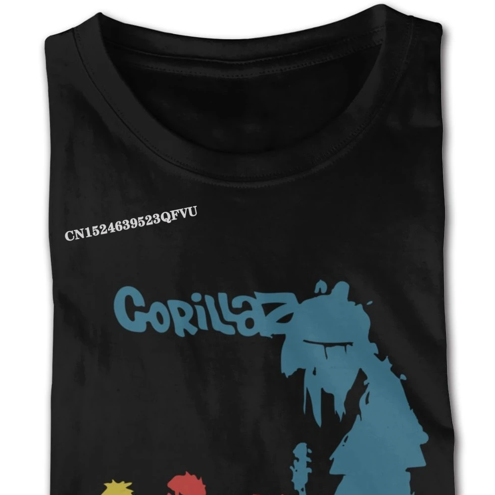 Natural Cotton Gorillaz Rock The House Tee-Shirts Printed His And Her TShirt Oversized T Shirts Harajuku