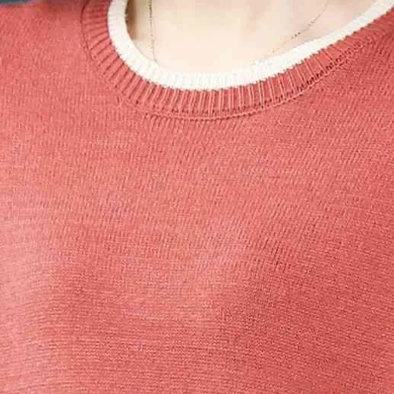 Women 2023 Autumn/Winter New Sweater Mid Length Solid Color Loose Sweater Dress Korean Pullover Knit Underlay Round Collar