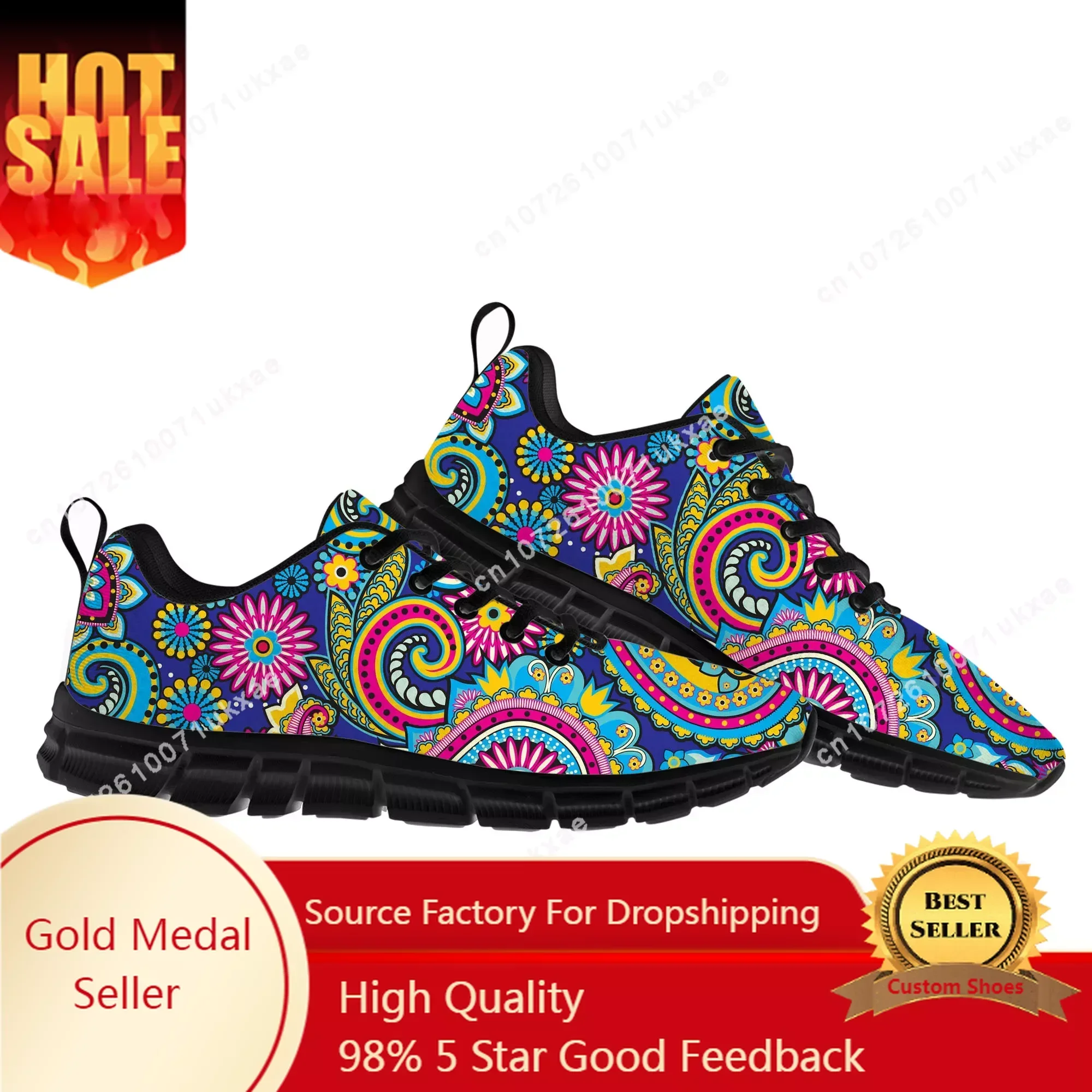 Bohemia Mandala Flower Print Sports Shoes Mens Womens Teenager Kids Children Sneakers High Quality Casual Sneaker Custom Shoes