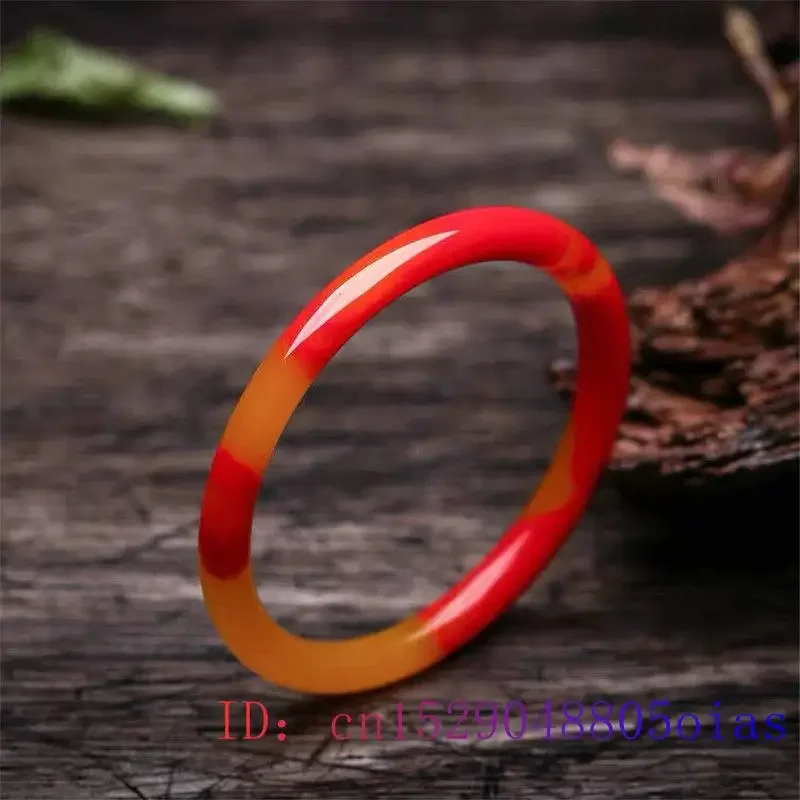 Colour Jade Bangle Bracelet Gifts Chinese Natural Charm Amulet Jadeite Carved Fashion Jewelry