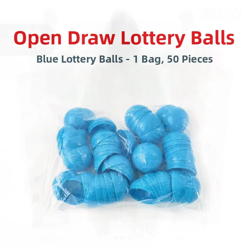

40mm Diameter Lottery Balls Hollow Plastic Colorful Balls for Festival And Party Lotteries Red Purple Yellow Blue - Pack of 50