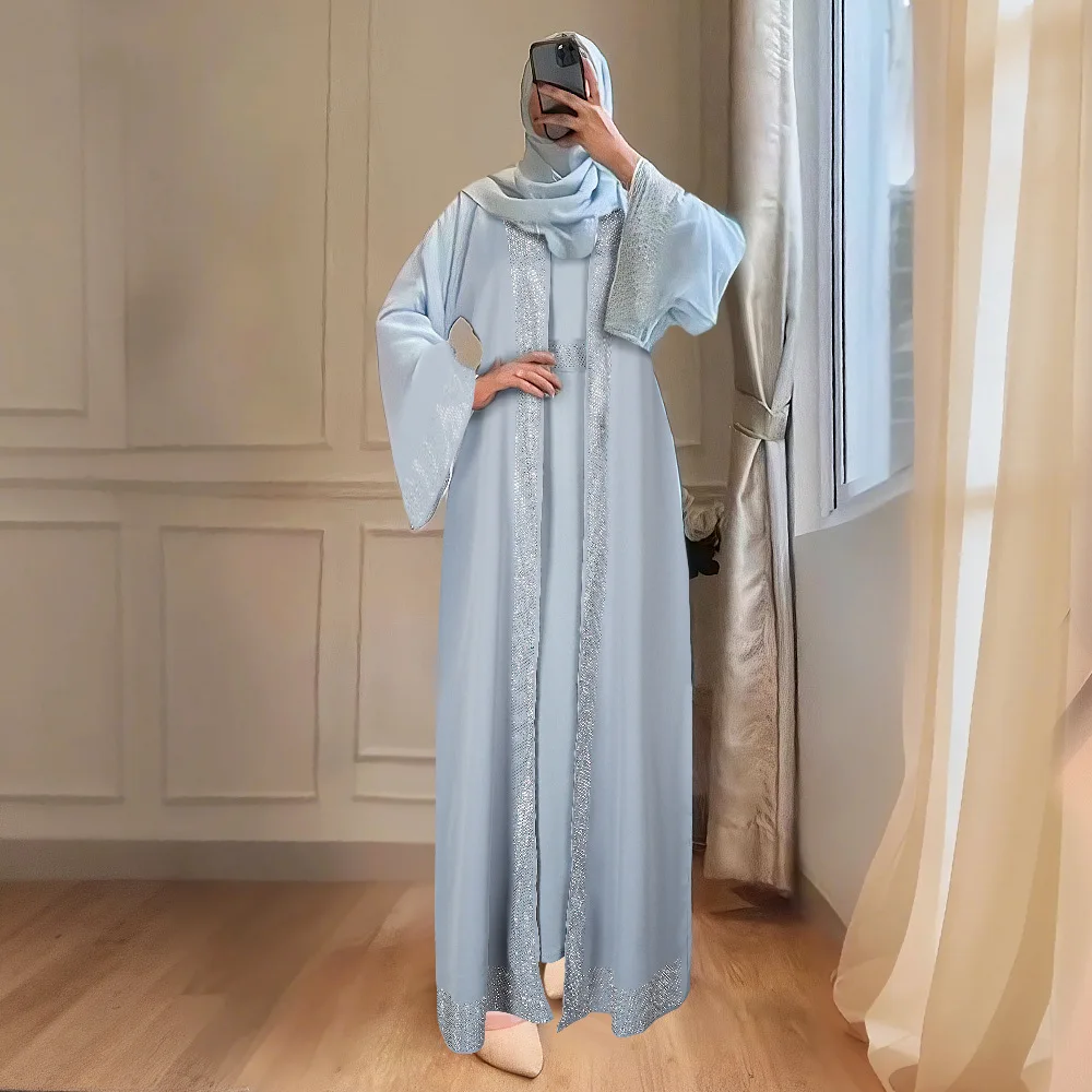 عبايات للنساء دبي فاخر 2025 شيفون بوبو موضة إسلامية قفطان مغربي فساتين حفلات الزفاف المسائية الملابس الأفريقية #3