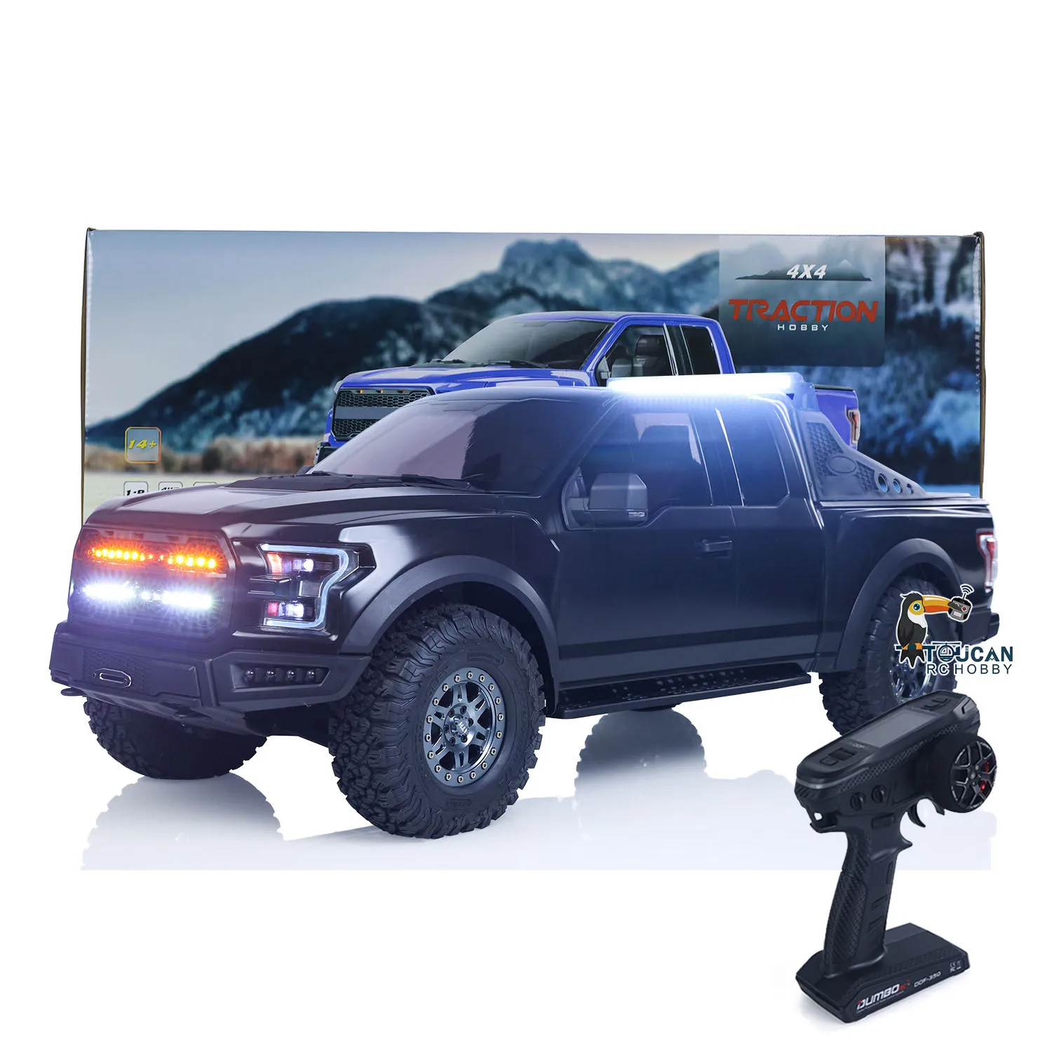 

RC Гусеничный автомобиль 1/8 Пикап Модель F150 Пульт дистанционного управления Внедорожник 4WD 2 шт. Замок оси 775 Матовый двигатель 880 ESC Металлические колеса