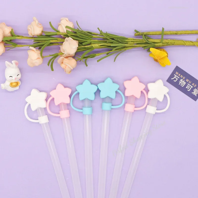 10mm Star Shape Straw Cover Compatible with Stanley 30/40 Oz Tumbler Silicone Star Water Bottle Straw Cover Lid for 10mm view 3