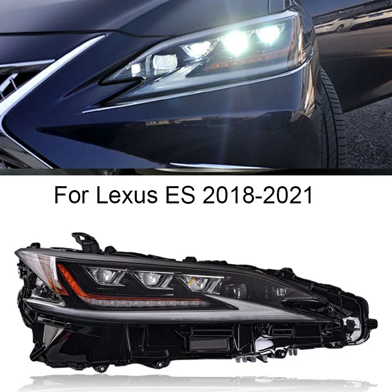 

Автомобильные фары для Lexus ES350 ES200 2018-2023, полностью светодиодные фары нового стиля в сборе, обновленный комплект аксессуаров для линз проектора