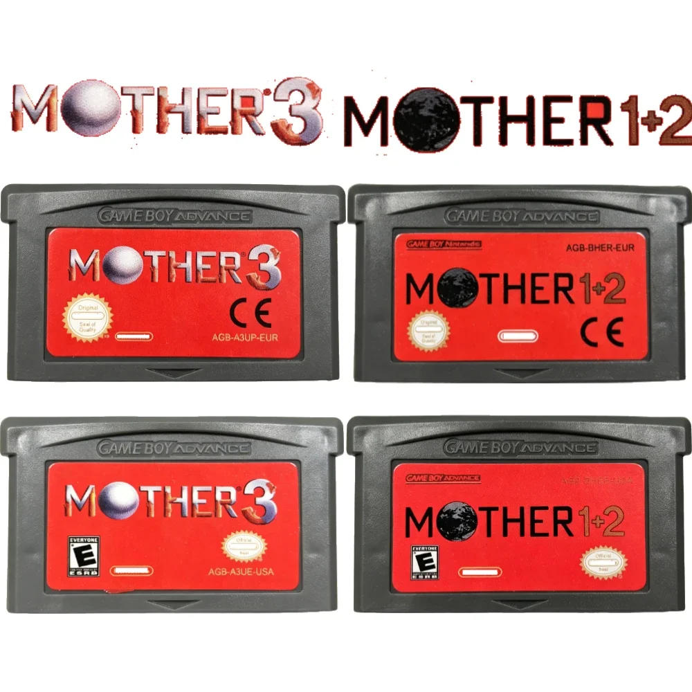 New Mother 1-2 and 3 GBA RPG Bundle  Game Cartridge USA EUR Version Classic Retro Video Game Card for GBA SP NDS NDSL Console