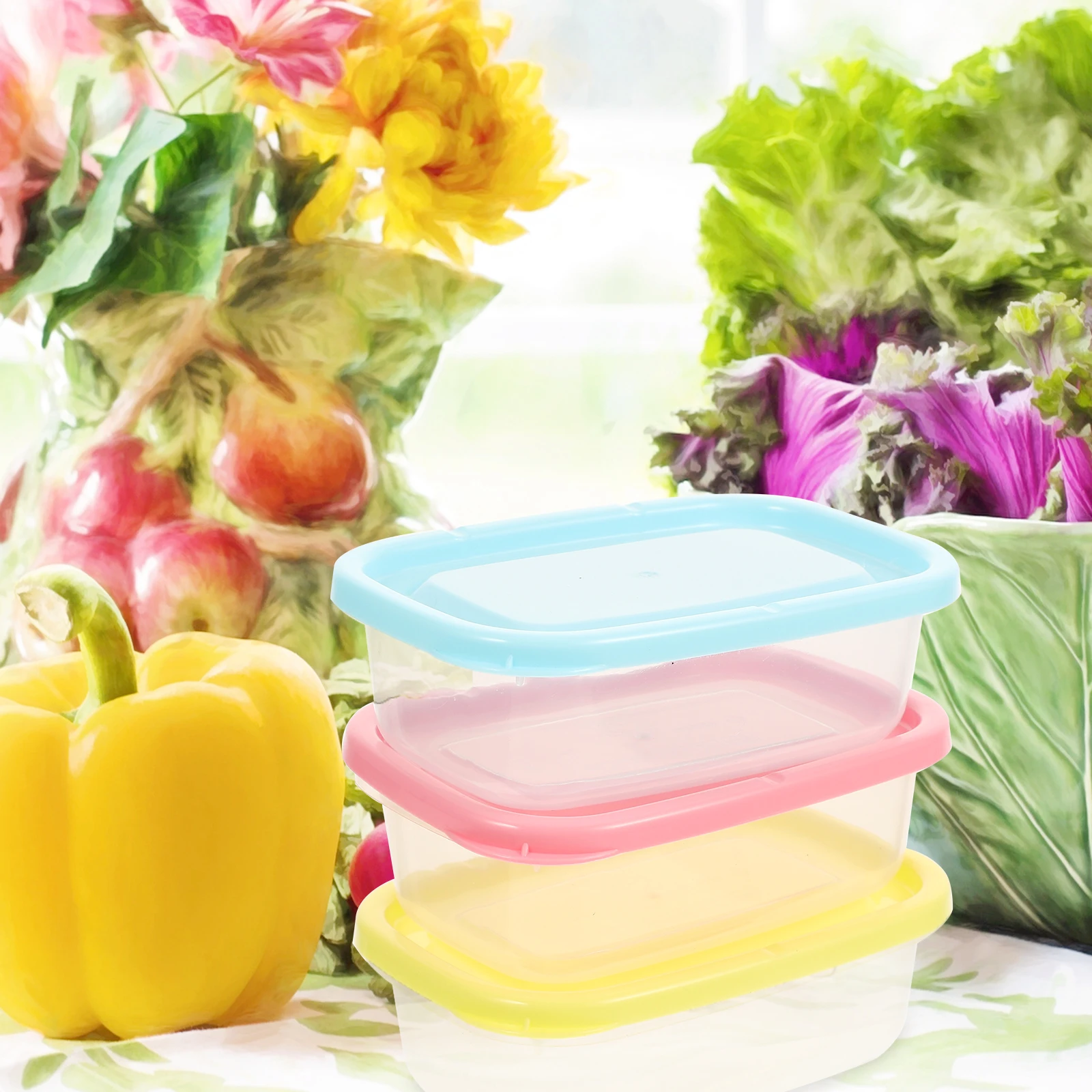 

6pcs Mini Airtight Food Containers Bpa Free Freshness Keeper For Baby Food Beans Powder Reusable Small Freezer Safe Kitchen