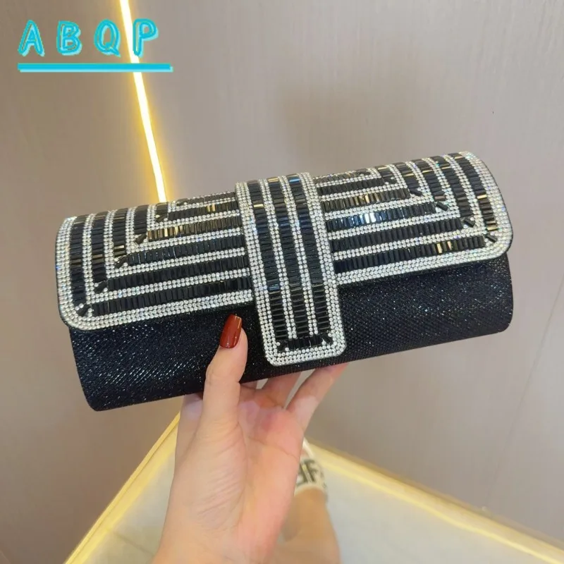 New Dinner Clutch Bag Shiny Diamond-encrusted Women's Dinner Clutch Bag Luxury Brand Fashion Women's Shoulder Messenger Bag