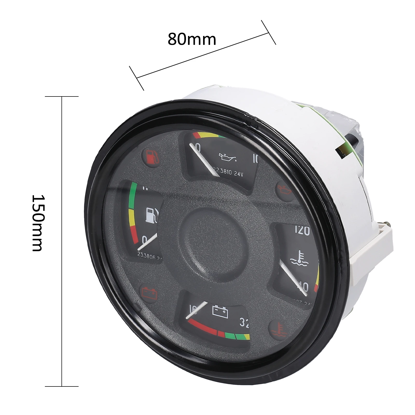 4 in 1 Car Instrument Assembly Multi-Functional Automotive Fuel Gauge Oil Pressure Gauge Water Temperature Gauge Voltmeter 12V