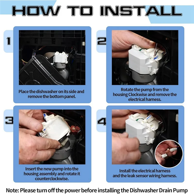 B99A-DD31-00016A Dishwasher Drain Pump Motor For  Dishwasher Motor Parts Drain Pump Part Number AP5917178, PS606350