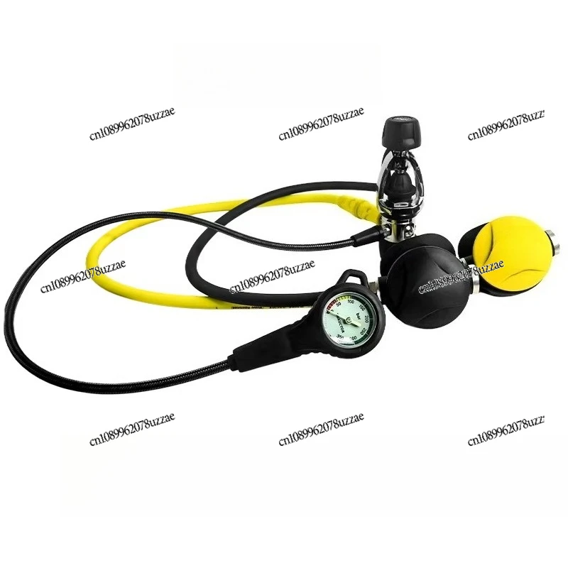 Professional Diving Regulator Set, Five-hole Pressure Reducing Valve, High Flow Secondary Head Luminous Residual Pressure Meter