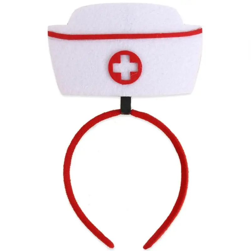 652F ชุดพยาบาลชุดพยาบาล, พยาบาลหมวกหมวกพยาบาลแว่นตา Photo Props สำหรับ Halloween Cosplay Role Play Party