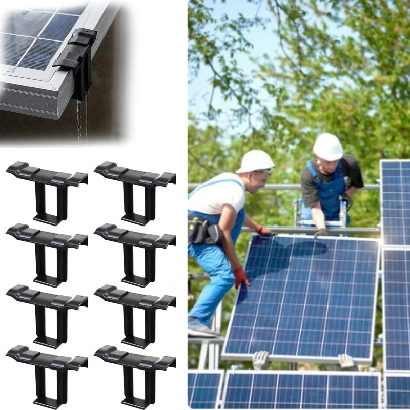 10 buah Panel surya bingkai penguras Air klip tebal 30/35/40mm Panel PV otomatis menghilangkan air gelap alat luar ruangan