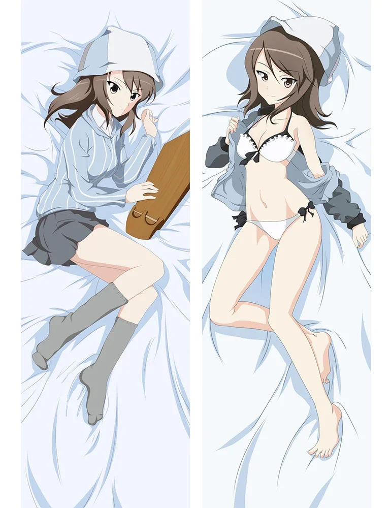 Girls Und Panzer Dakimakura Pillow Case Nishizumi Miho Saori Takebe Isuzu Hana Hugging Body Anime Pillow Cover Otaku Gifts