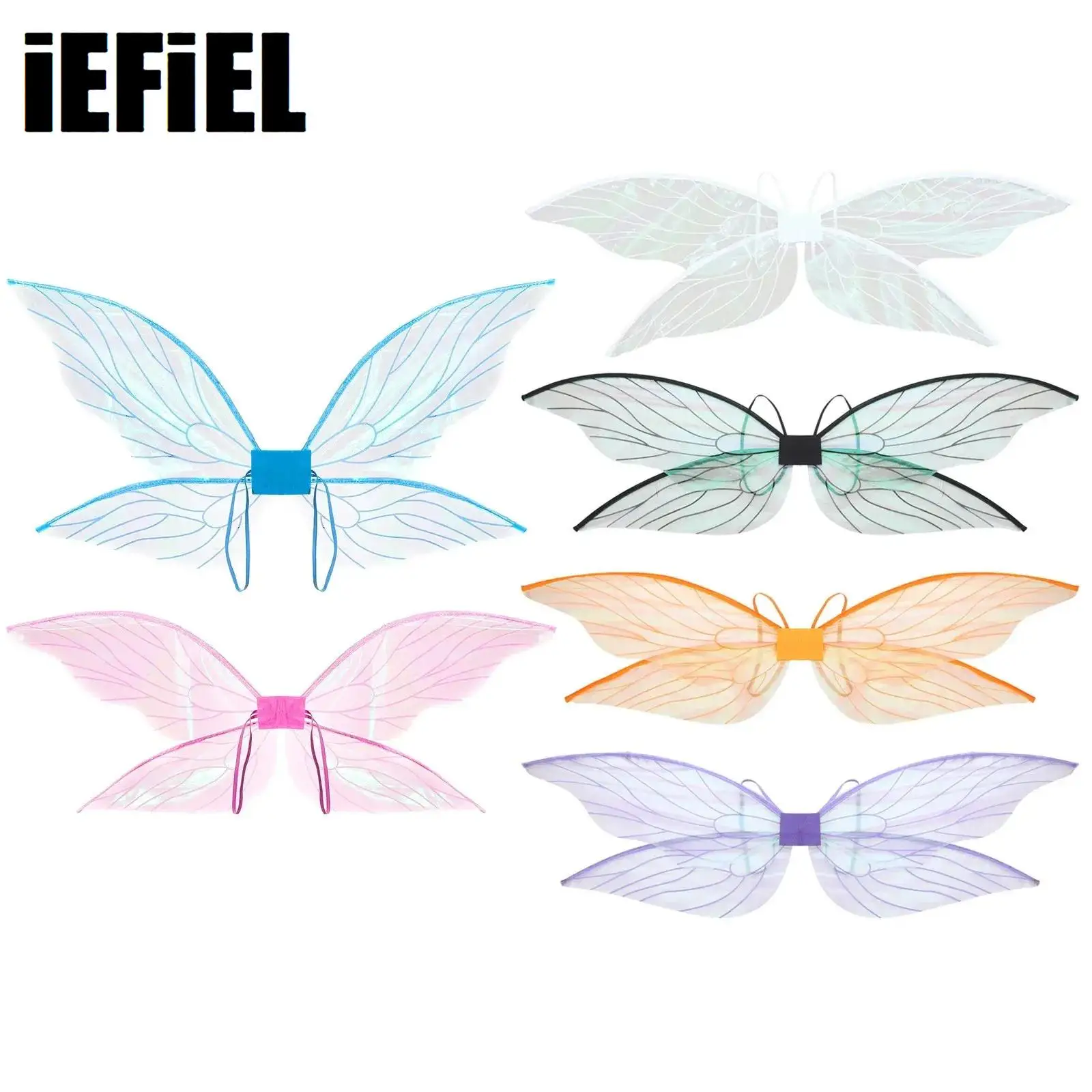 

Halloween Elf Wings for Kids Cosplay Costume Accessory Festive Party Masquerade Props Dress Up Cicada Wings