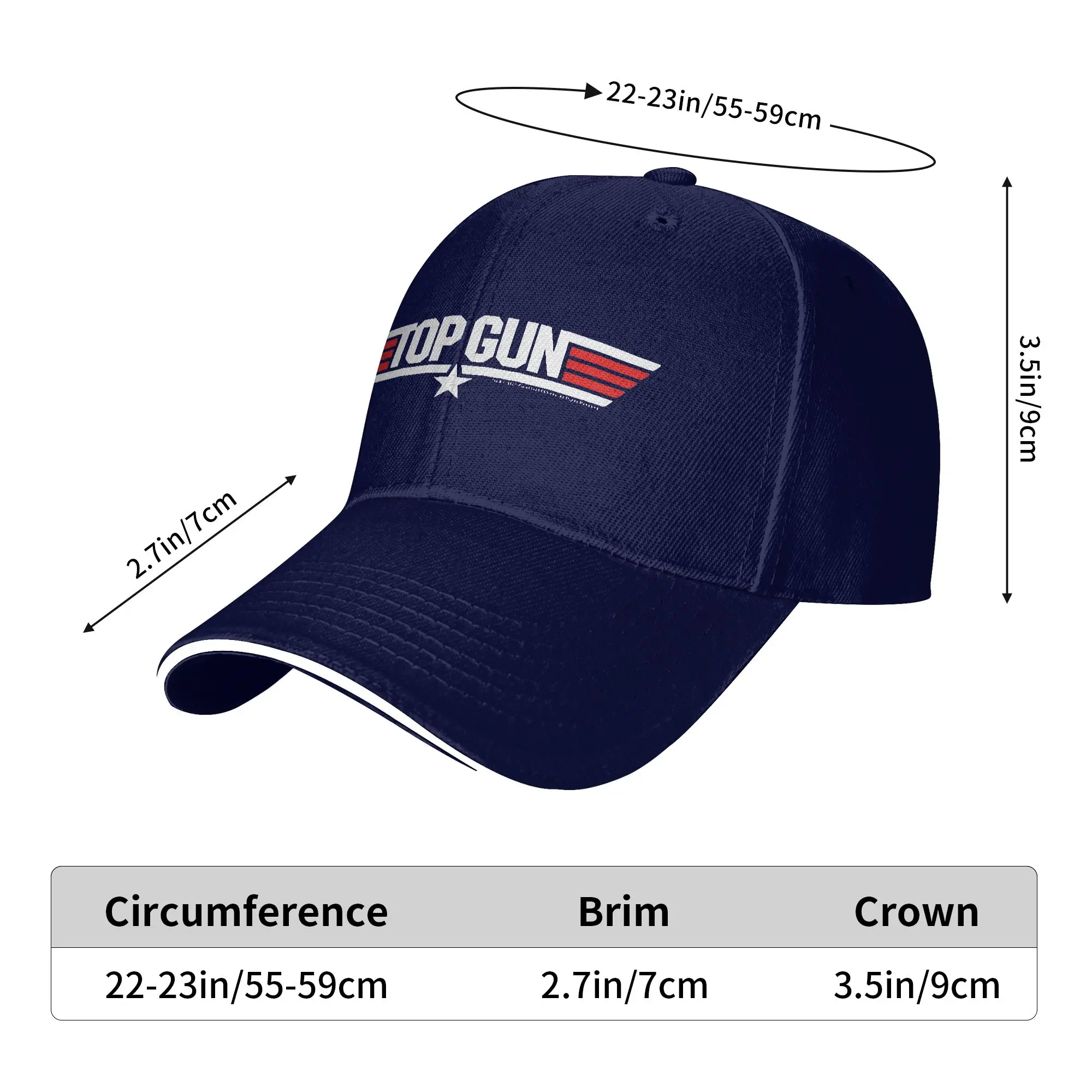 Top Gun  Baseball Cap  Trendy Trucker Hat Spring Unisex-Teens Outdoor Gym Snapback Cap