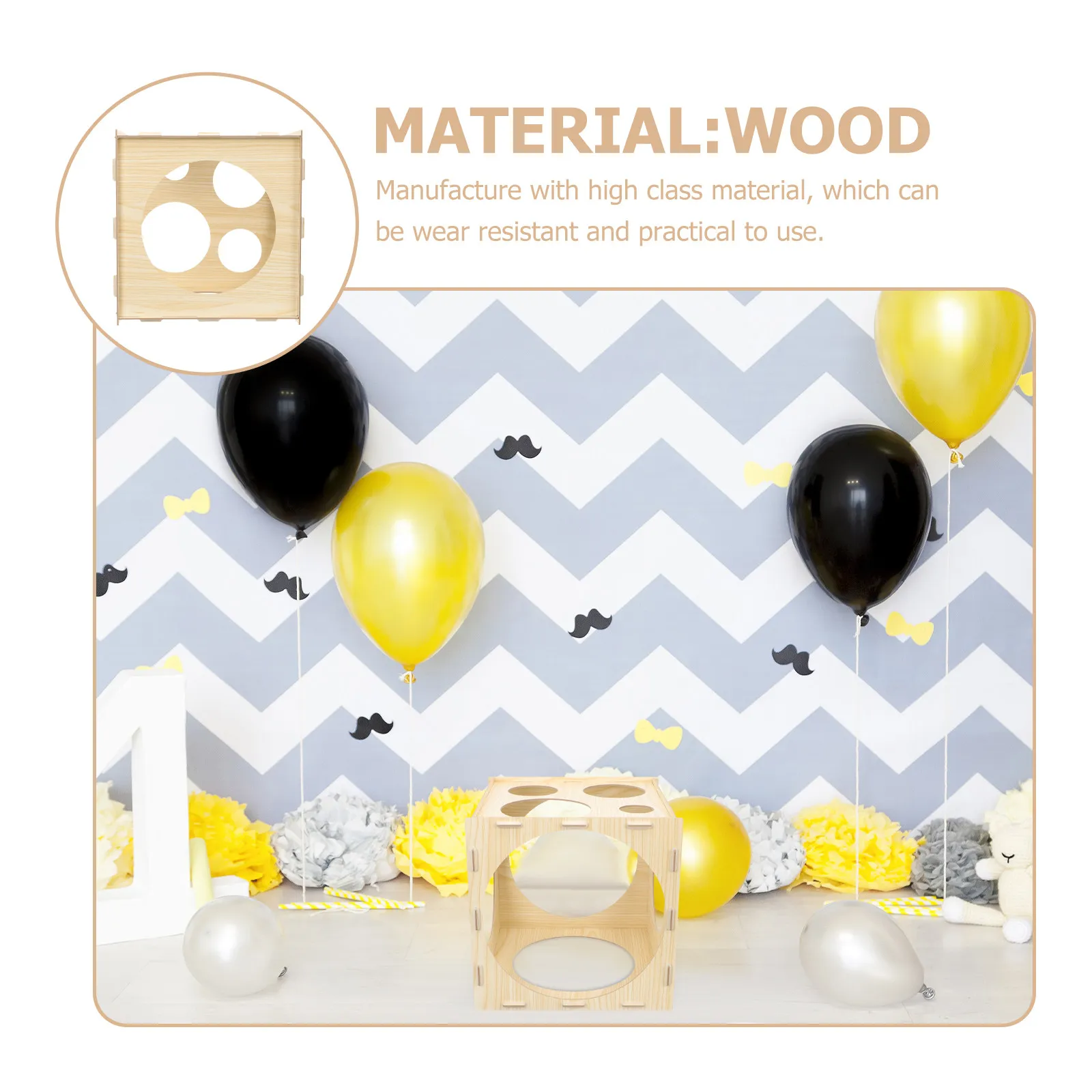 Convenient Balloon Sizer Cube 9-Hole Detachable Folding Design Material Wedding Party Christmas Balloon Measure Box