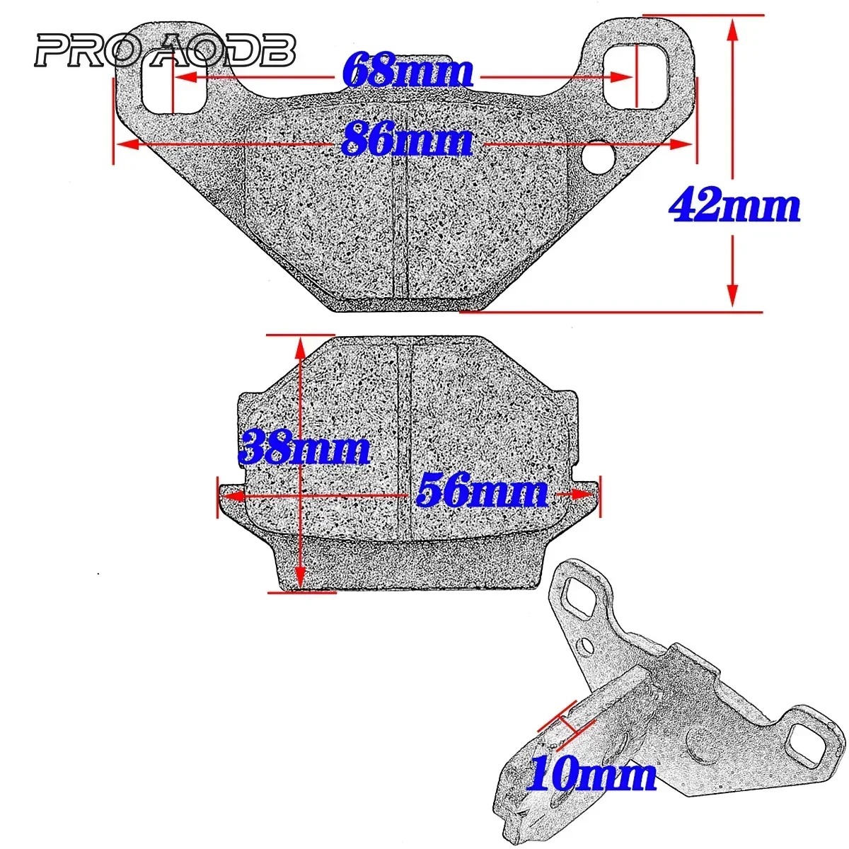 Rear Brake Pads Kit For KAWASAKI KX KLE KMX KSR For SUZUKI GSXR 50 (RB 50 H ) 1987 GN 125 EM EN EP ER ES ET etc Motorcycle