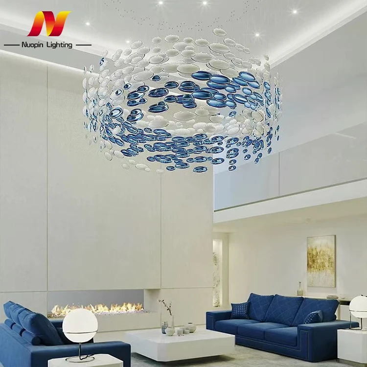Contemporary Design Lightweight Indoor Decoration Lighting Dining Room Lamp Lighting Glass Ball Fixtures Led Chandelier