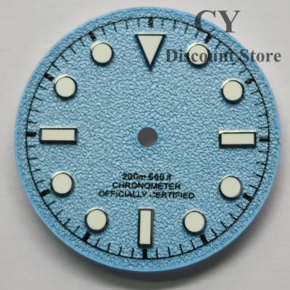 NH35 Watch Dial Matte Green Luminous Dark Red Blue Dial Suitable 600 for NH35 NH36 ETA2824 PT5000 ST2130 Miyota8215 Movement