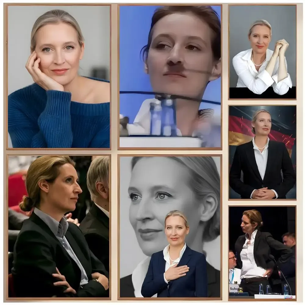 Serious Publicfigure A-Alice Elisabeth Weidel Poster  Classic Home Interior Design & Modern Wall Decor Art Collection