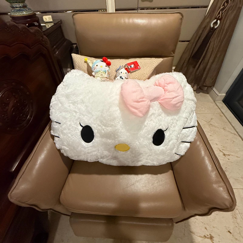 Anime Hello Kitty Figure Throw Pillow Dormitory Sleeping Headboard Backrest Bed Cushion Decoration Children Birthday Gift Toy