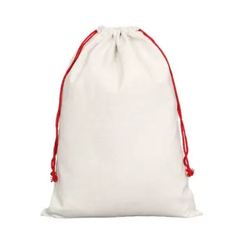 Prázdný sublimační vánoční sáček s oboustranným potiskem a stahovací šňůrkou, dárková taška pro sublimační inkoustový tisk, DIY 10 nejlepší prodej velkoobchodní sublimační polotovary - №10