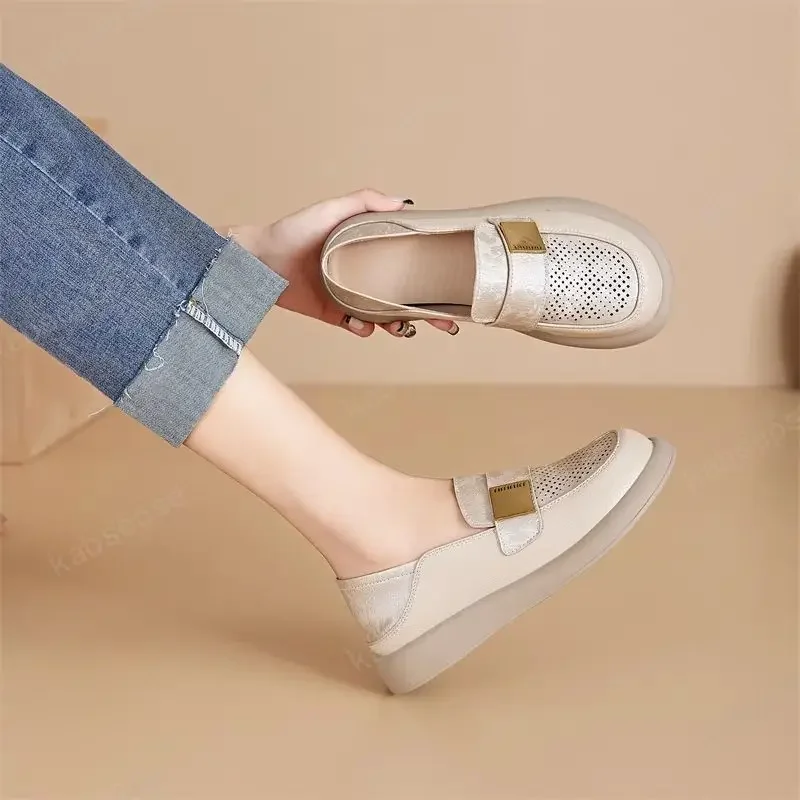 

Женские лоферы на плоской подошве с круглым носком, уличная одежда, тренд 2024, шикарная и элегантная распродажа, повседневная корейская модная дешевая обувь для женщин