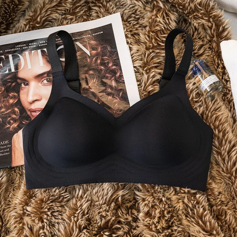 Push-Up-BHs für Damen, Übergröße, nahtloser BH, ohne Bügel, breite, verstellbare Träger, Unterwäsche, sexy Dessous, Komfort-Unterwäsche, M-3XL