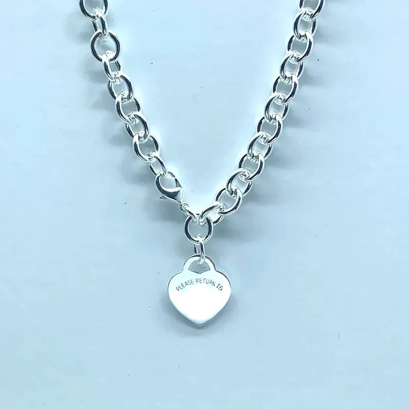 

Ожерелье из серебра S925, модель 2026 года, популярный дизайн, высококачественное, универсальное, с массивной цепью и подвеской в форме сердца, доступно в различных цветах, SENL