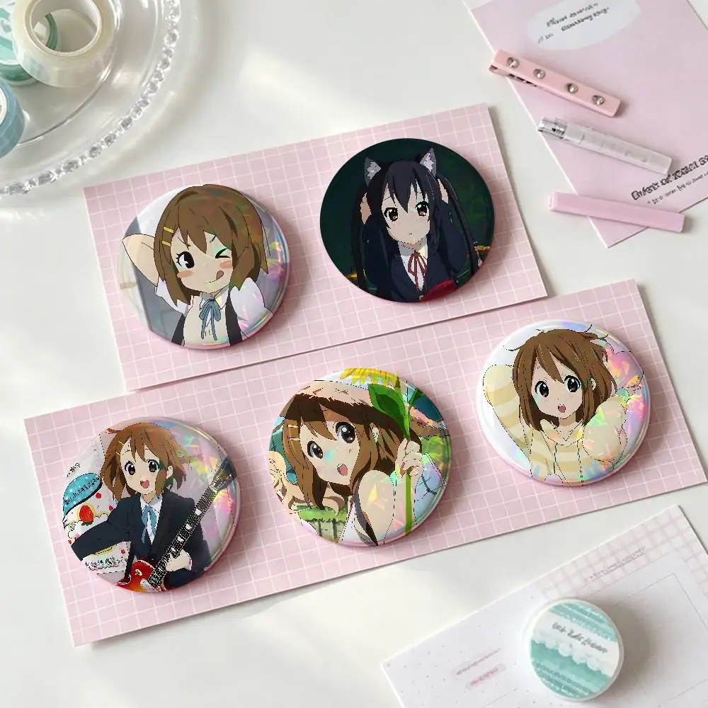 Cute K-on Enamel Pins Handmade Round Brooch L Killer Yagami Light Cosplay Badge Backpacks Jewelry Gifts