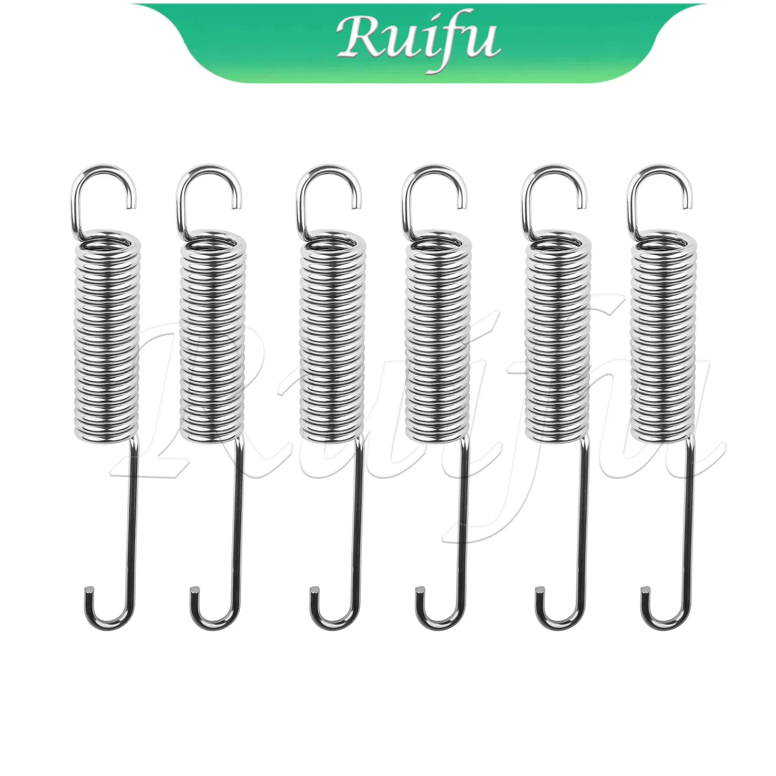 

Титановый болт Ruifu, 2/6 шт., длина 150 мм, мотоциклетная труба, глушитель, пружинный крючок, прочный, простой в установке, вращающиеся пружины