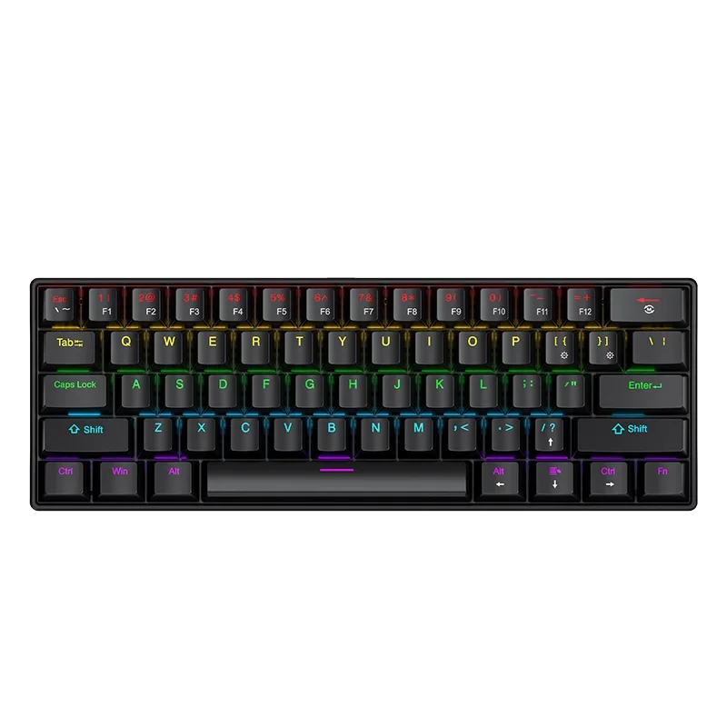 

K61 61 Keys Wired Mechanical Keyboard,Red Switch,Type-C Interface,Desktop Computers, Laptops