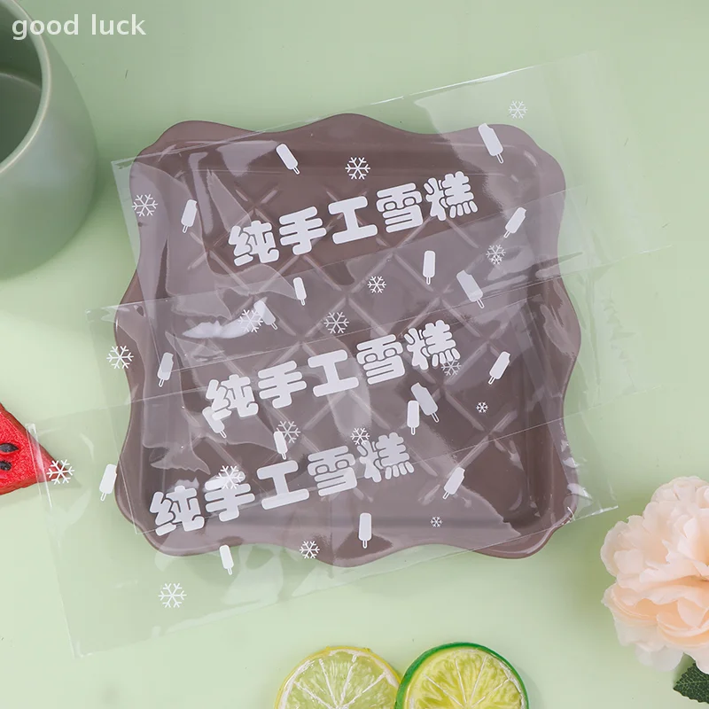 100 stks/set Food Grade Ijs zelfklevende Zakken Wegwerp Plastic Ijslolly Zakken Freeze Behandelen Transparant Ijs Ijslolly Zak