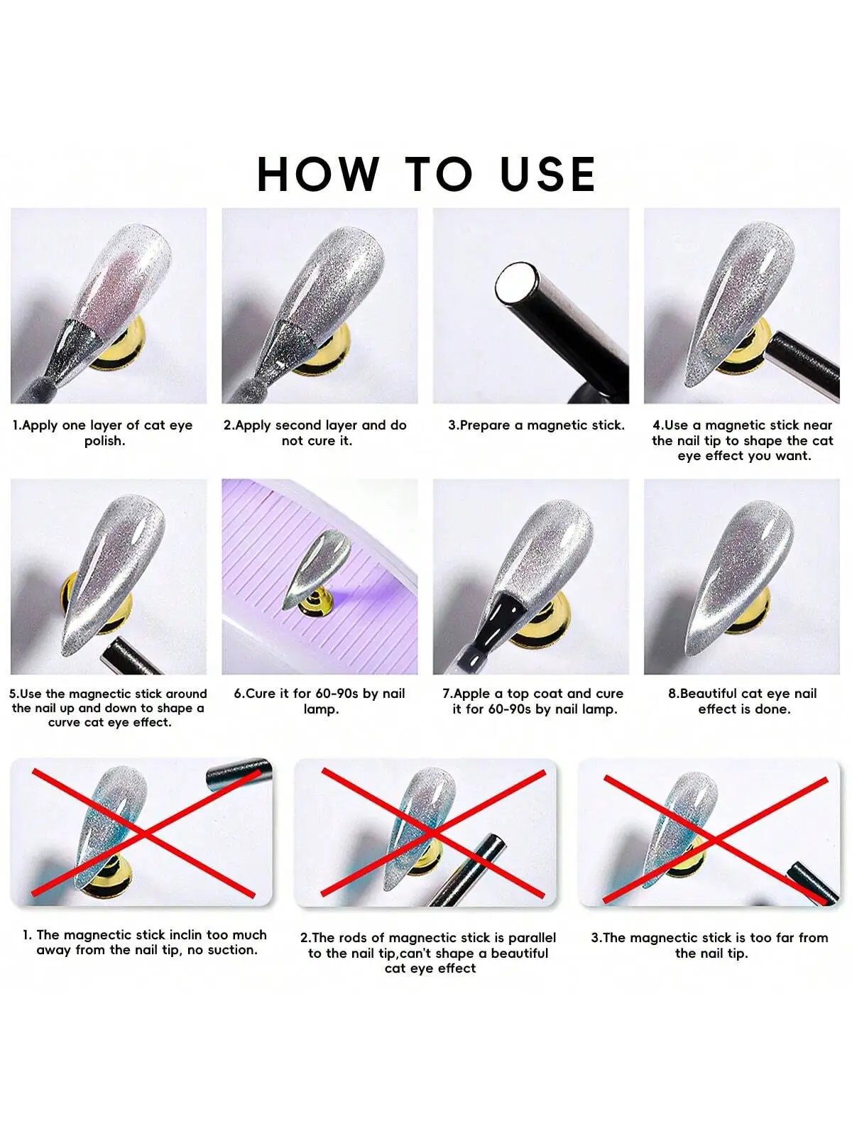 6 pièces 15ML dégradé doré oeil de chat vernis à ongles Gel photothérapeutique tremper les ongles Gel magnétique vernis à ongles Art DlY à la maison