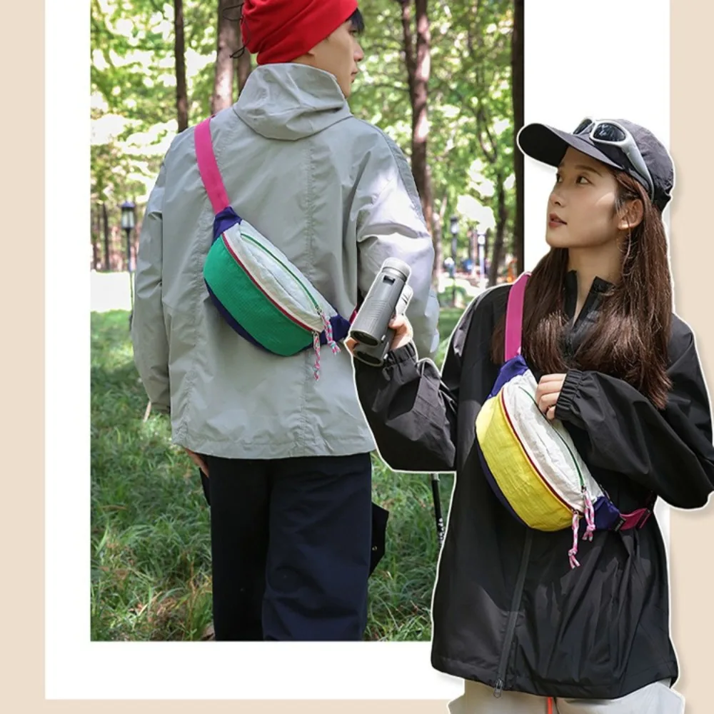 

Lightweight men's crossbody bag dopamine color cross body bag travel lightweight waterproof mountaineering women's chest bag