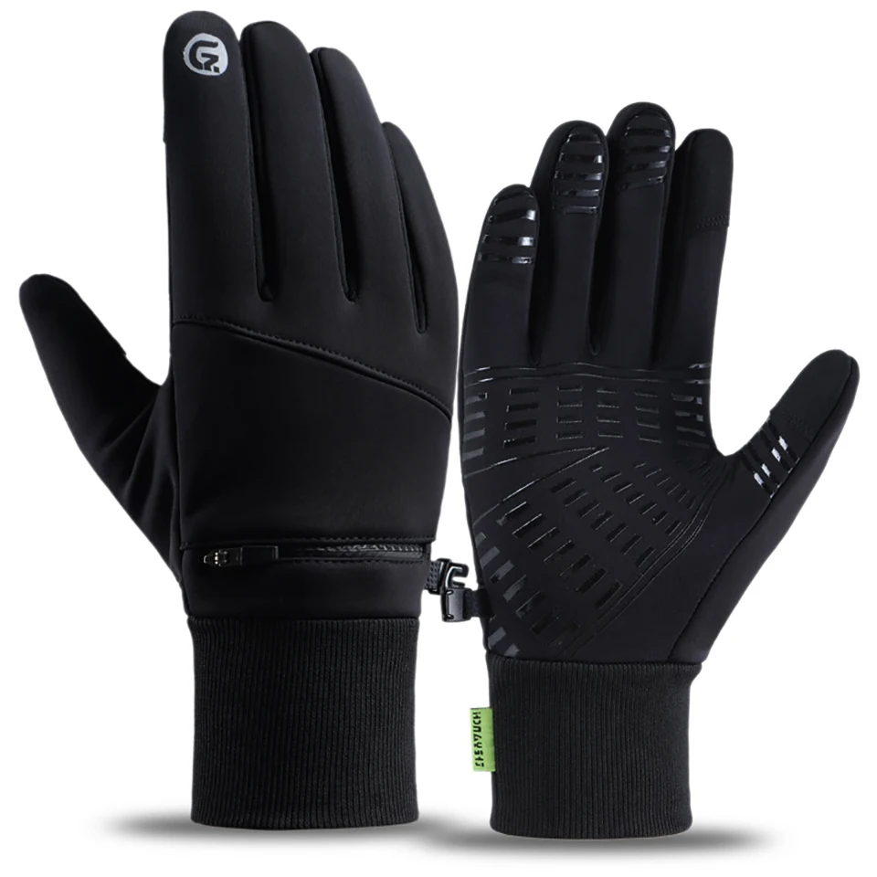 Cycling Gloves Winter Outdoor Sports Cycling Touch Warm Screen Anti-slip Windproof Waterproof Running Fishing Hiking Gloves Men