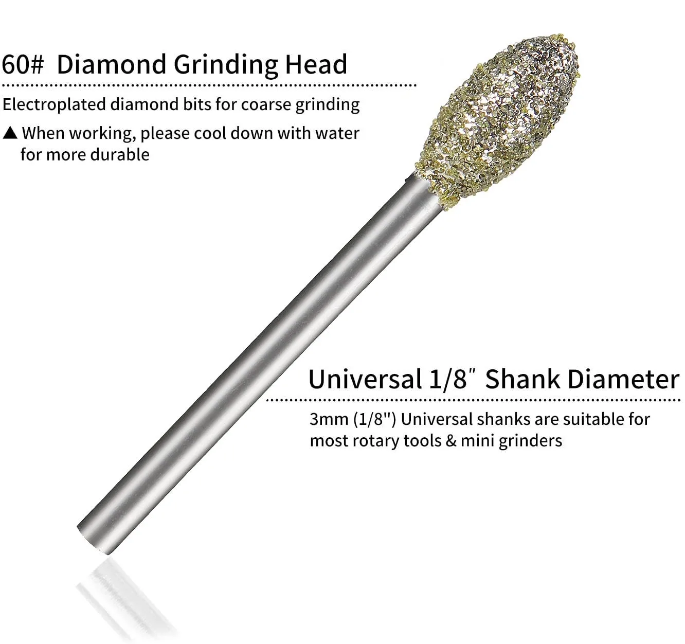 20Pcs Diamond Grinding Burr Bit Set Compatible with Dremel Rotary Tools For Diamond Burr Bits Rotary Tool Accessories