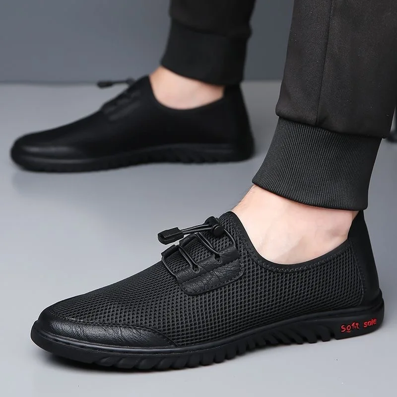 New men's shoes summer casual hundred tower soft sole breathable mesh flying woven board running sports