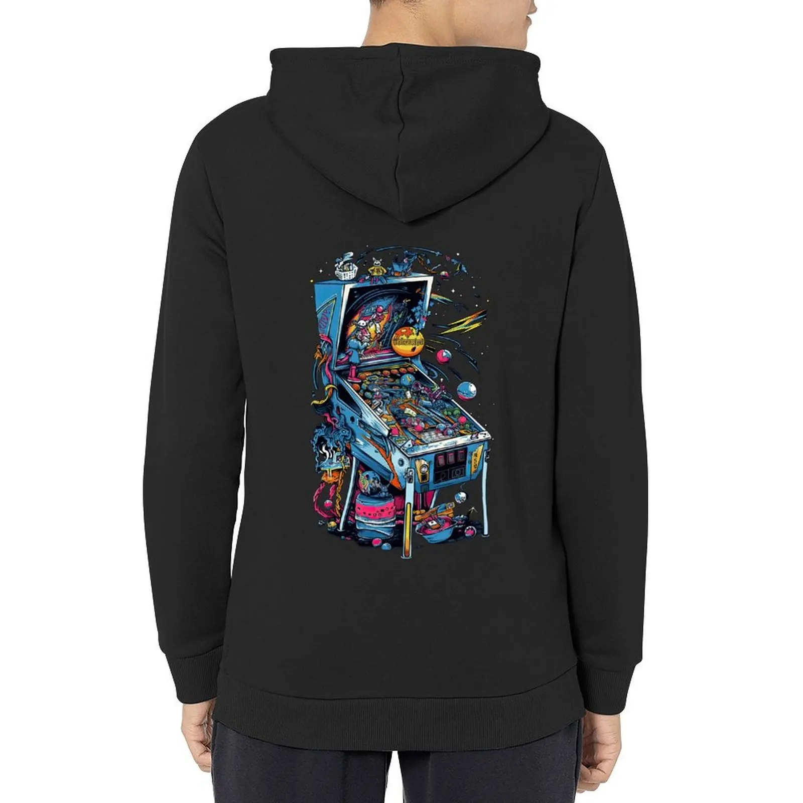 

Pinball Machine - Retro 80s Pinball Arcade Hoodie winter clothes mens designer clothes korean style clothes new hooded tee