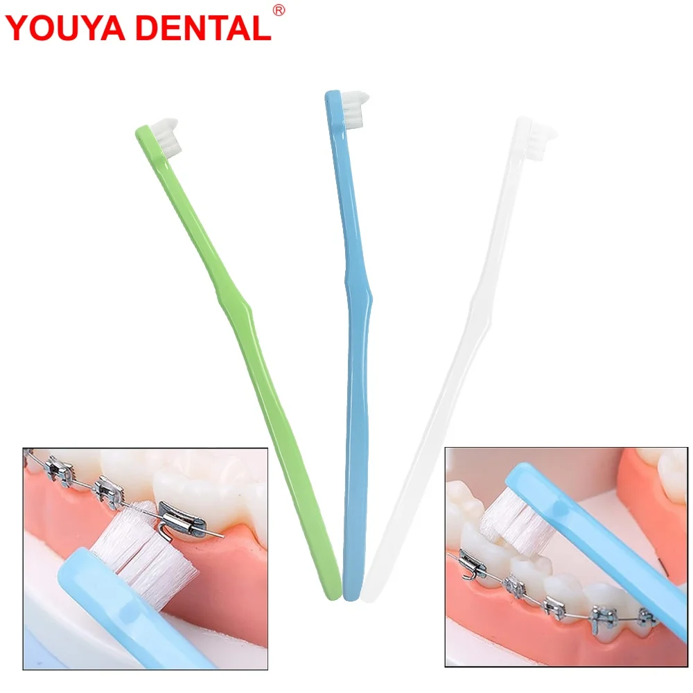 5pcs Orthodontic Toothbrush Braces Tuft Tooth Brush Small Head End Tapered Interdental Brushes For Teeth Oral Care Cleaning Tool