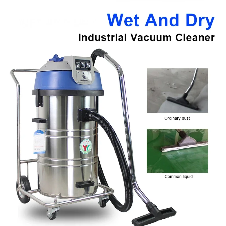 CE RoHS 220V 80L Wet and Dry High-power Industrial Vacuum Cleaner suppliers manufacturer with  Motor for Hotel and Factory