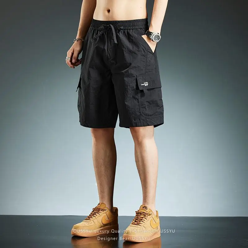 Men's Casual Shorts Summer Loose Fit Ice Silk Quick Dry Breathable Cargo Shorts for Men Outdoor Sport Beach Wear Comfortable - view 4
