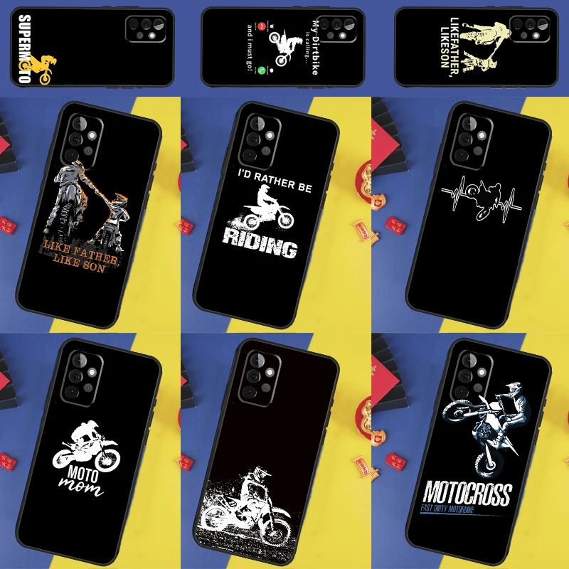 Moto Bike Motocross For Samsung Galaxy A16 A26 A36 A56 A13 A33 A53 A05 A06 A54 A34 A14 A32 A52 A55 A35 A15 Case