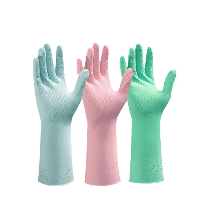 

Latex Dishwashing Kitchen Cleaning Household Gloves Magic Rubber Gloves for Household Sponge Scrubber Bathroom Cleaning Tools