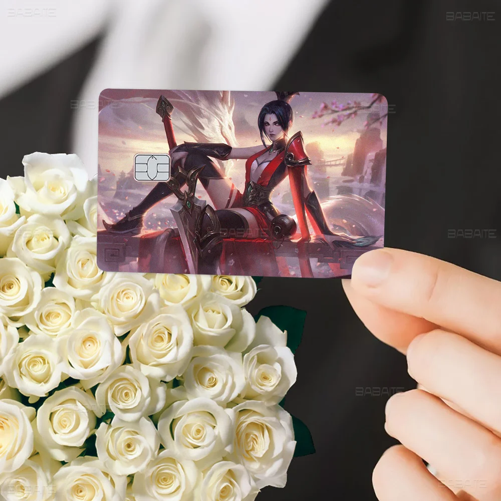 Riven LOL League Of Legends Diy Credit Debit Card Sticker Party Sticker Decoration Waterproof Small Chip Card Skin Sticker